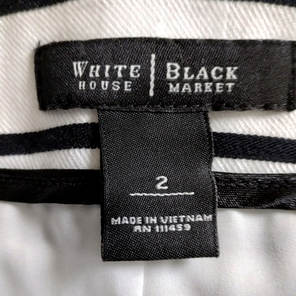 White House Black Market, Stripped Skirt Black & White - Picture 3 of 11
